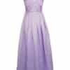 Rochie lungă de seară KARLIE din mătase violet lavandă