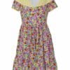 Rochie de vară INES de inspirație vintage din bumbac imprimat floral