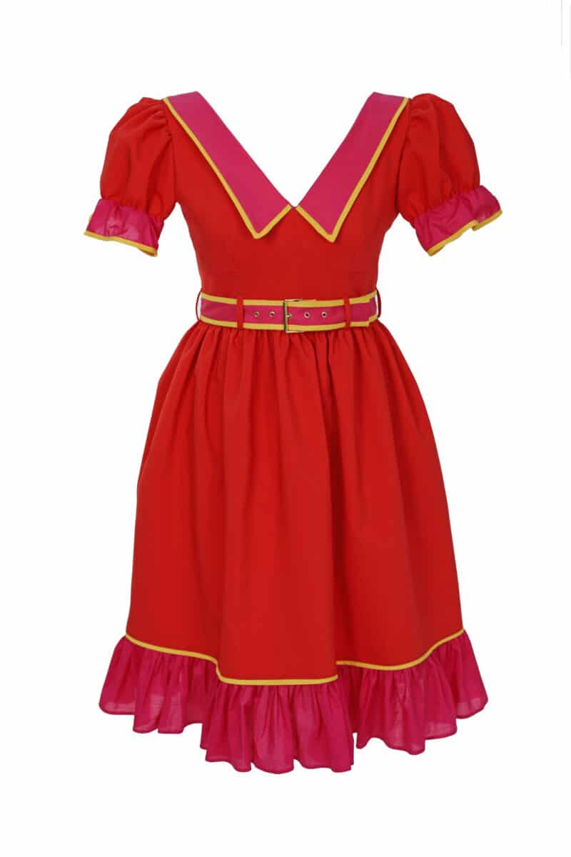 ADELIA red cotton summer dress