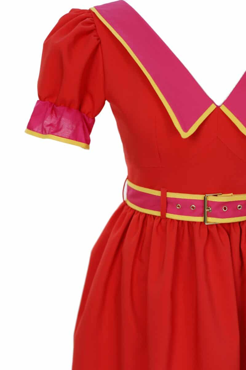 ADELIA red cotton summer dress