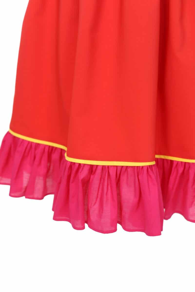 Rochie de vară ADELIA din bumbac roșu