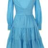 ALISIA blue ruffled cotton summer dress