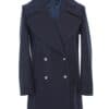 AERIN midi navy wool blend winter coat