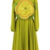 DANIKA lime green midi dress with flower