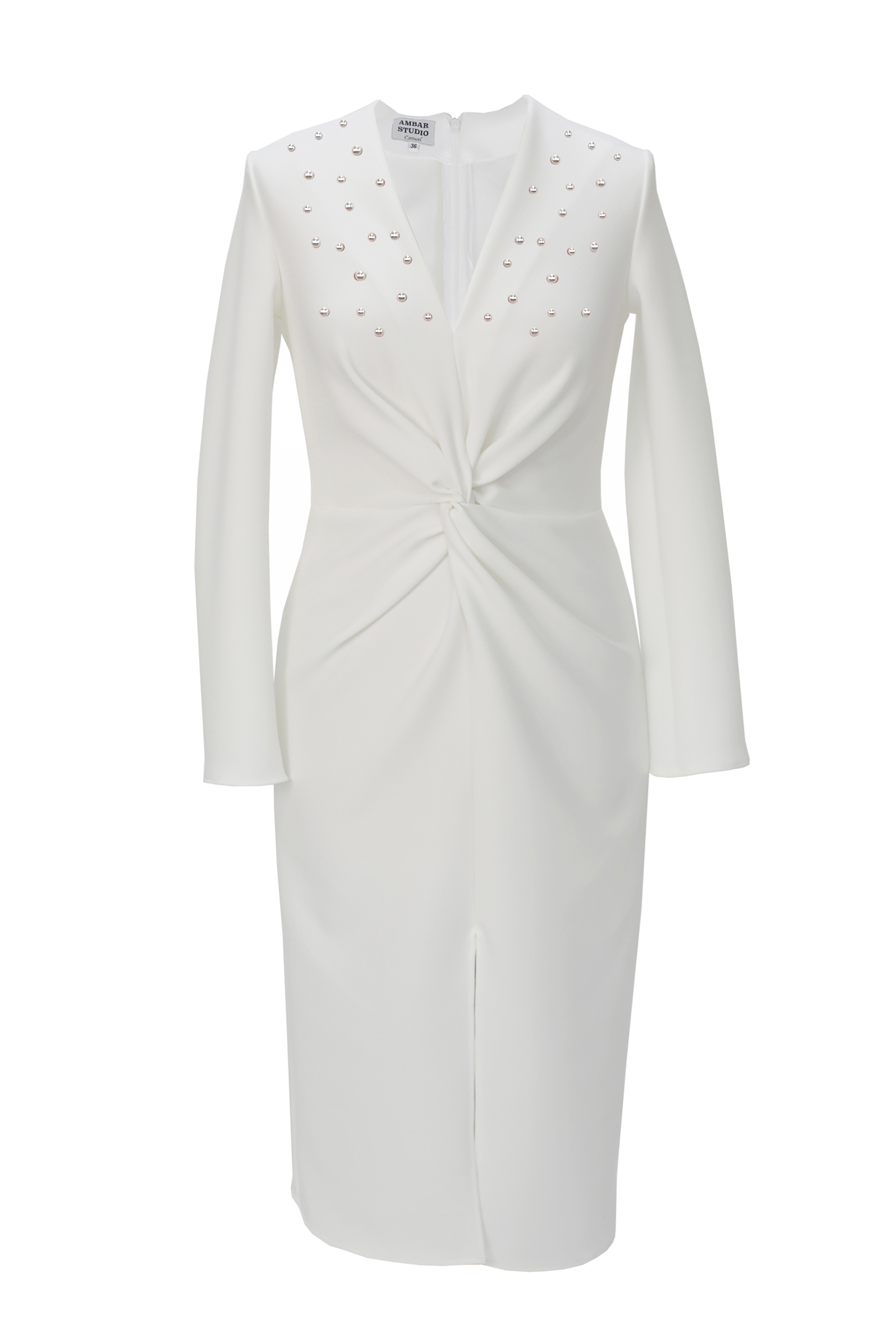 R24111 - WHITE 01-Jackie-white-dress with pearls-ambar-studio
